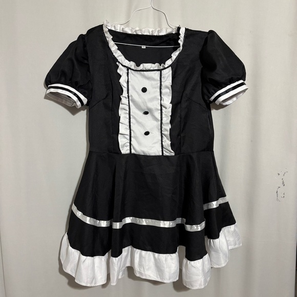n/a Other - Black & White Girls Maid Dress Halloween Costume Size XL
